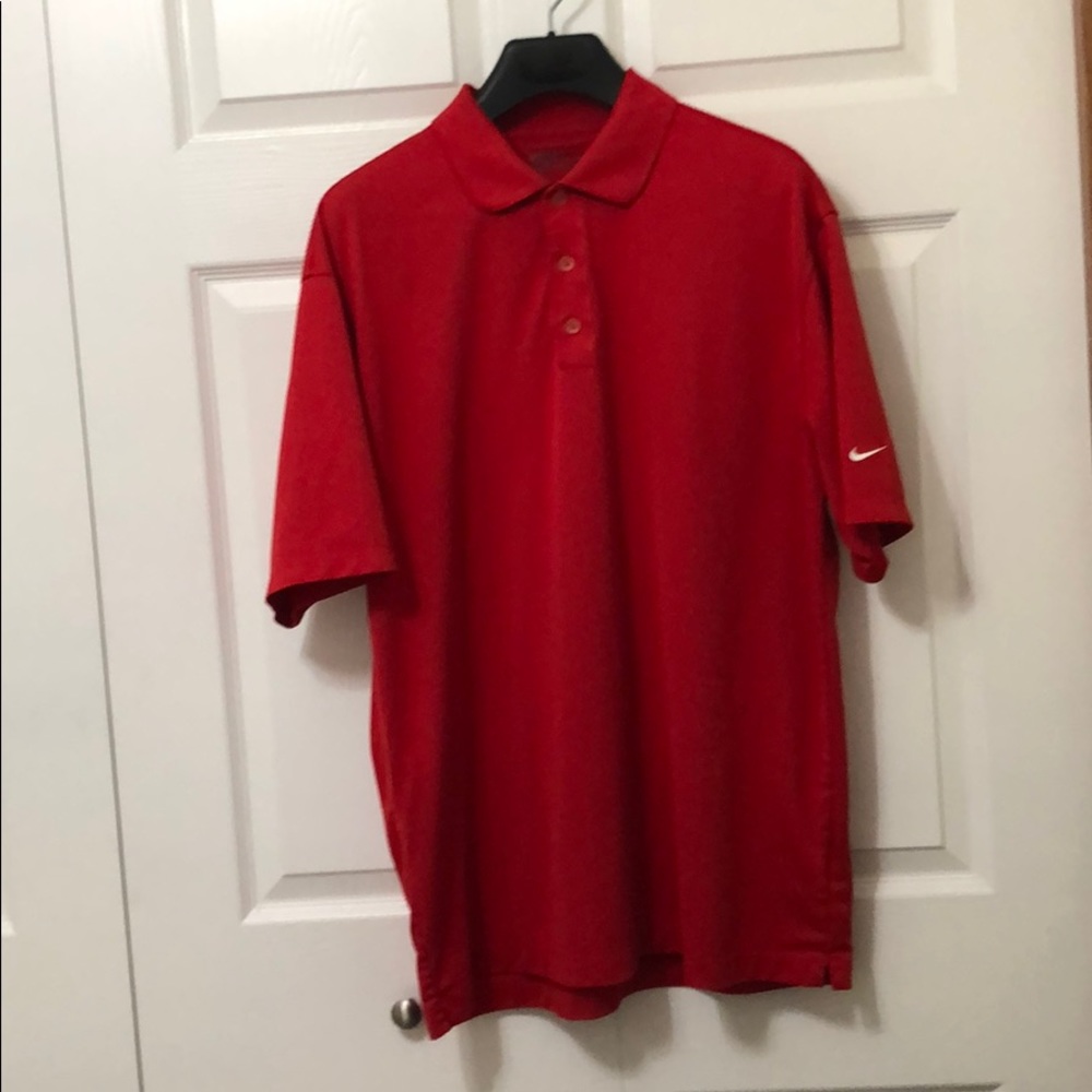 NWOT Nike Golf Mens FIT DRY Golf Shirt XL Red